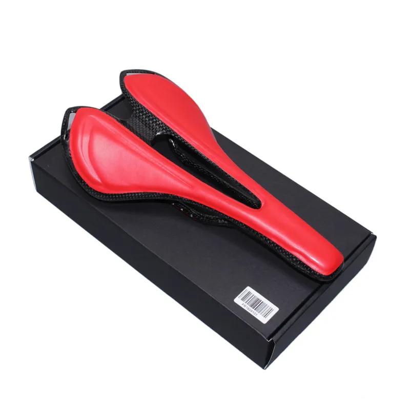 Bike Saddle Carbon Fiber Bicycle Saddle Road Bike Seat Lightweight Bicycle Seat Cushion Hollow Cycling Parts Seat