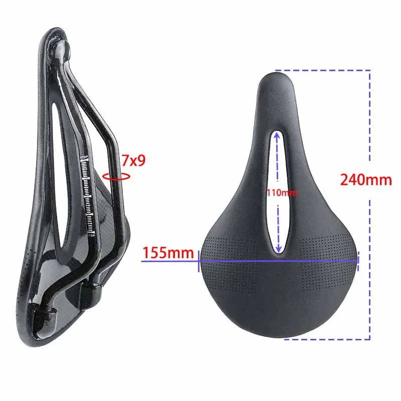 Factory Wholesale Short Nose Ultra-Thin Carbon Fiber Mountain Bike Saddle