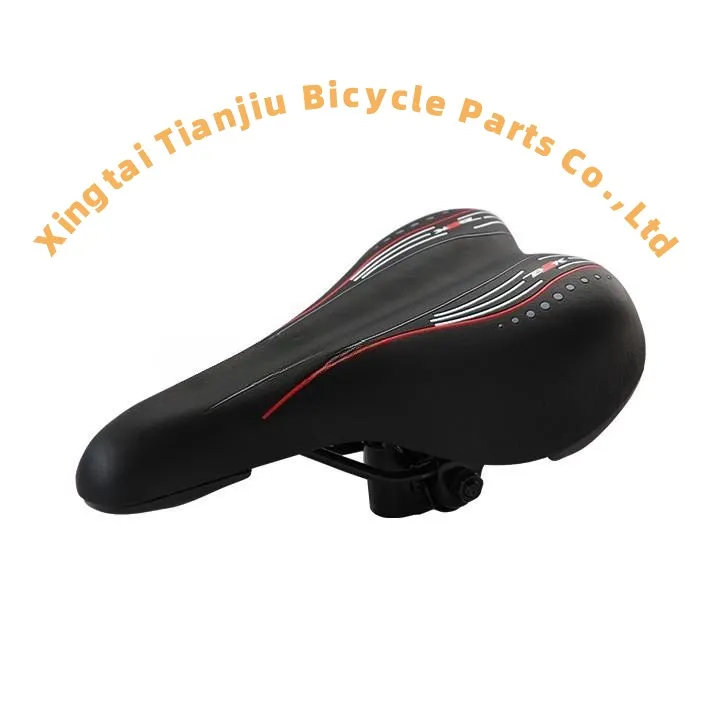 High Quality Road Bike Carbon Fiber Leather Saddle Seat Black/White Bicycle Saddle