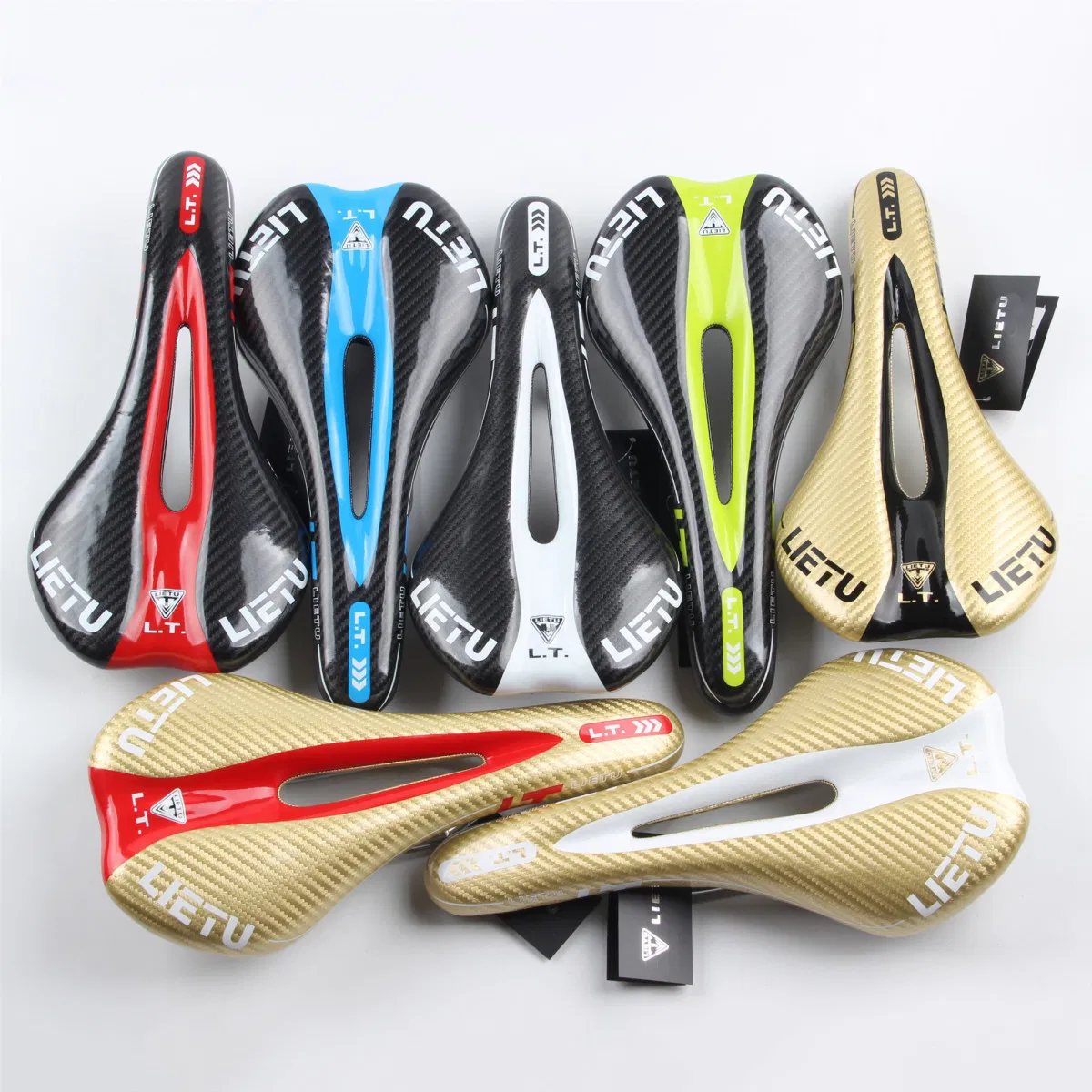 Lightweight Factory Wholesale Mountain Bike Carbon Fiber Textured Saddle