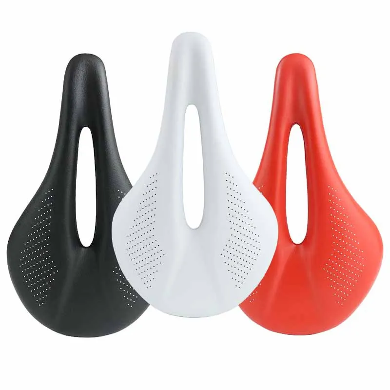 New White Black Orange Carbon Fiber Bicycle Saddle