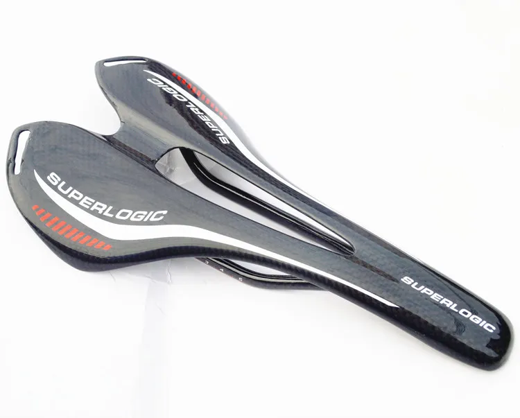 OEM Full Carbon Brazed Black and White Road Mountain Bike Saddle