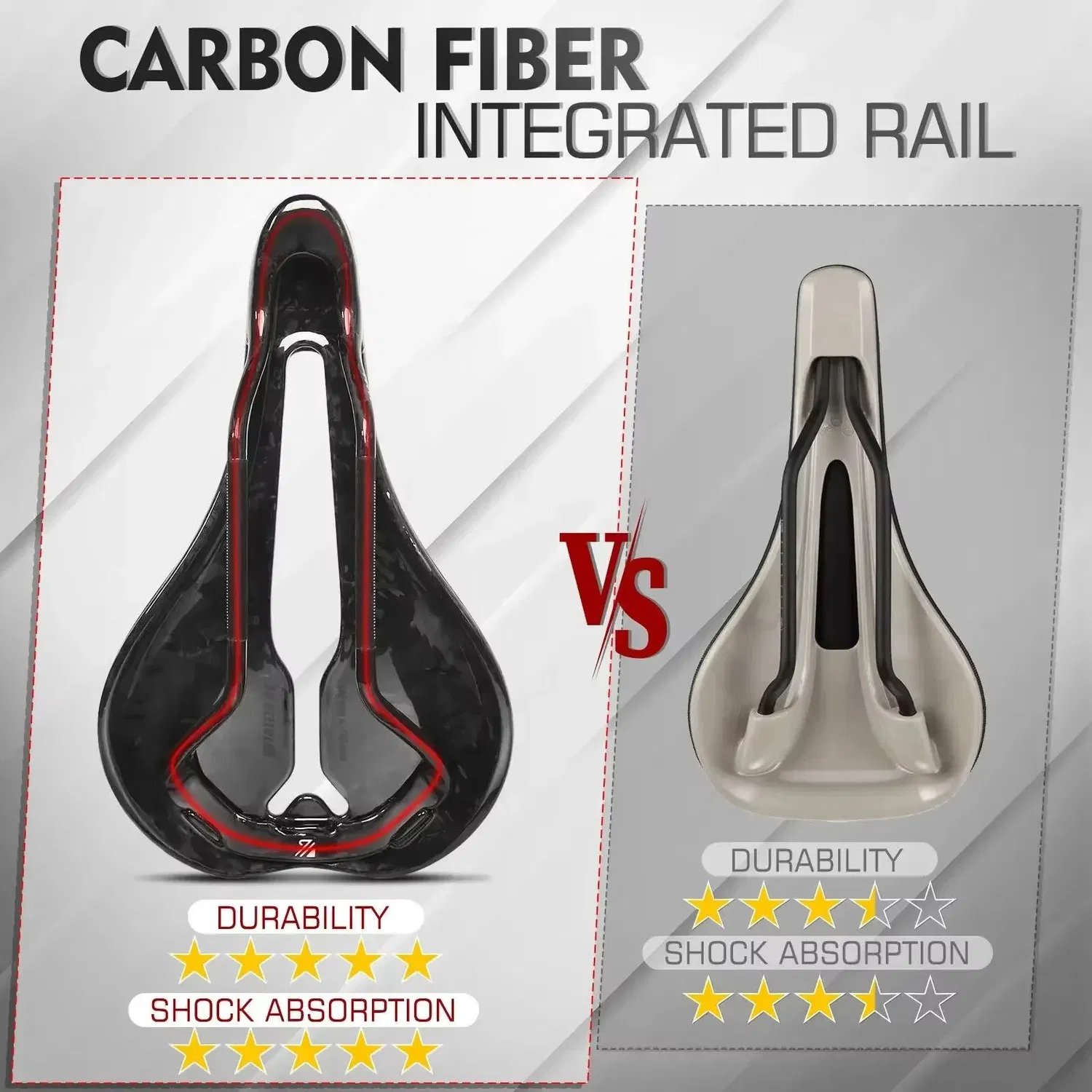 Road MTB Mountain Bike Seat Bicycle Accessories Breathable Racing Ultralight Cushion 3D Printed Bike Saddle Carbon Fiber