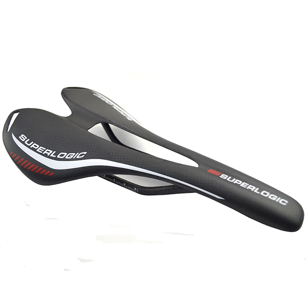Wholesale Full Carbon Brazed Black and White Road Mountain Bike Saddle